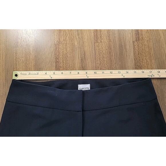 Chico’s Women’s 2S Black Straight Leg Dress Pants Office Career Short EUC - Picture 3 of 7